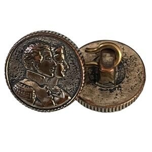 Vintage Jugate Royalty Busts Stylized Cufflinks No Markings